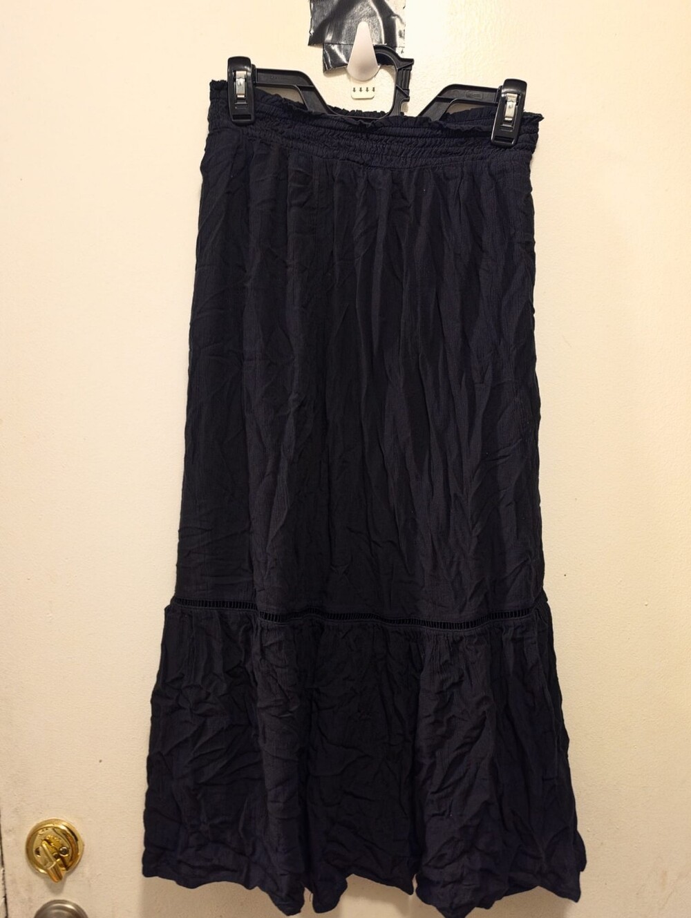 SO Black Tiered Maxi Skirt
